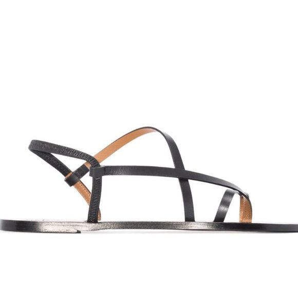 COPY - ATP strappy black flat sandal - Picture 5 of 6